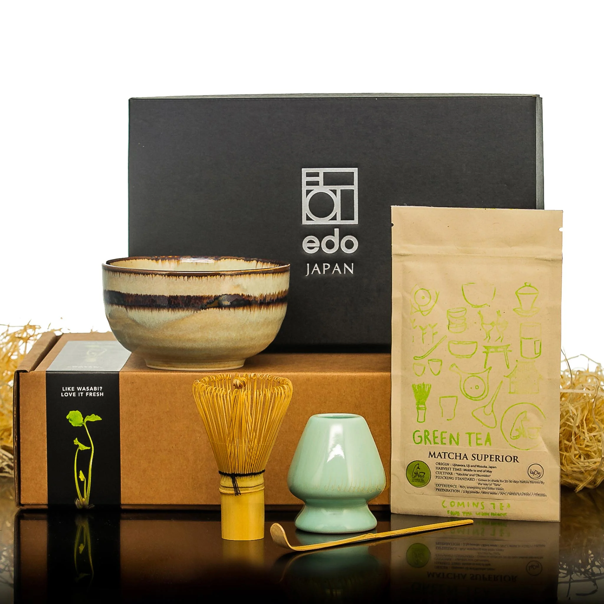 Matcha Tea Set in Green with Matcha Tea - Image 4