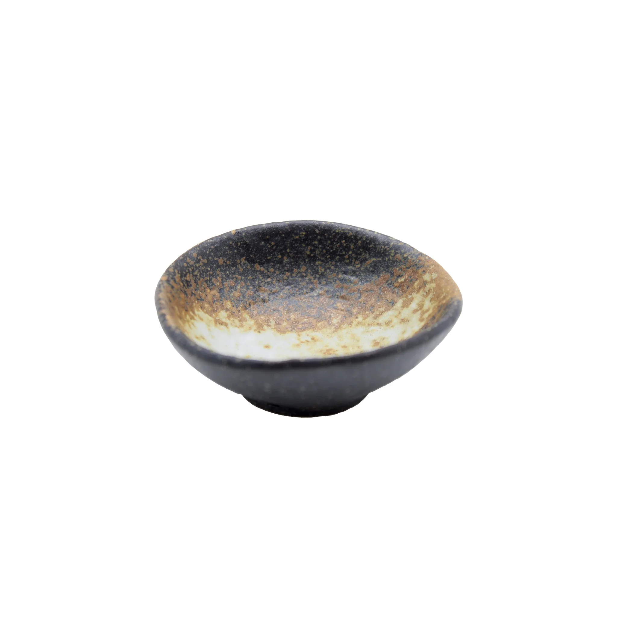 Soy Sauce Dish - Ochoko Black Bizen - Image 3